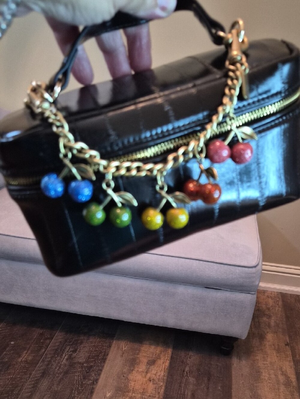 Coach Brand New Rainbow Cherry Chain ๐จ *Purchase includes Black Train Case* ๐จ - Picture 3 of 14